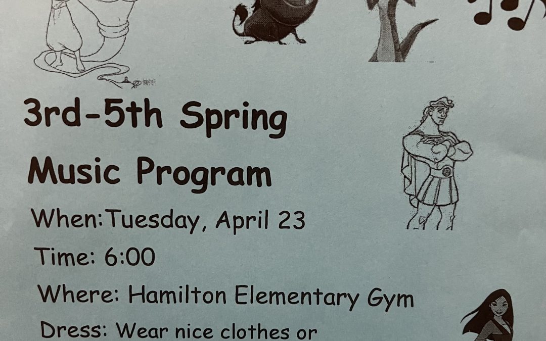 3rd-5th Grade Concert Tonight!